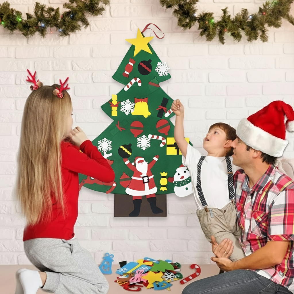 Gör-det-själv-julgran av filt