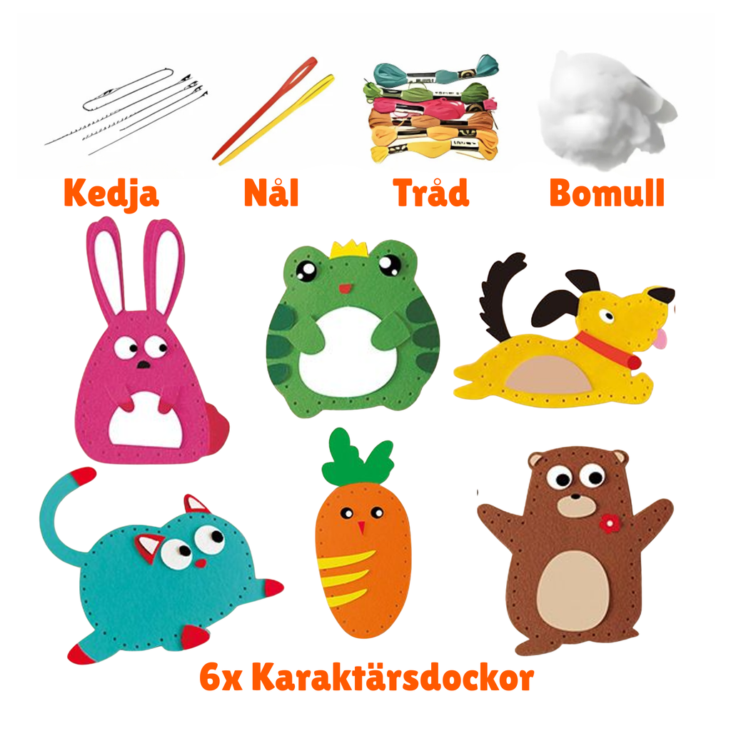 Dockasytning Gör-det-själv-leksakssats