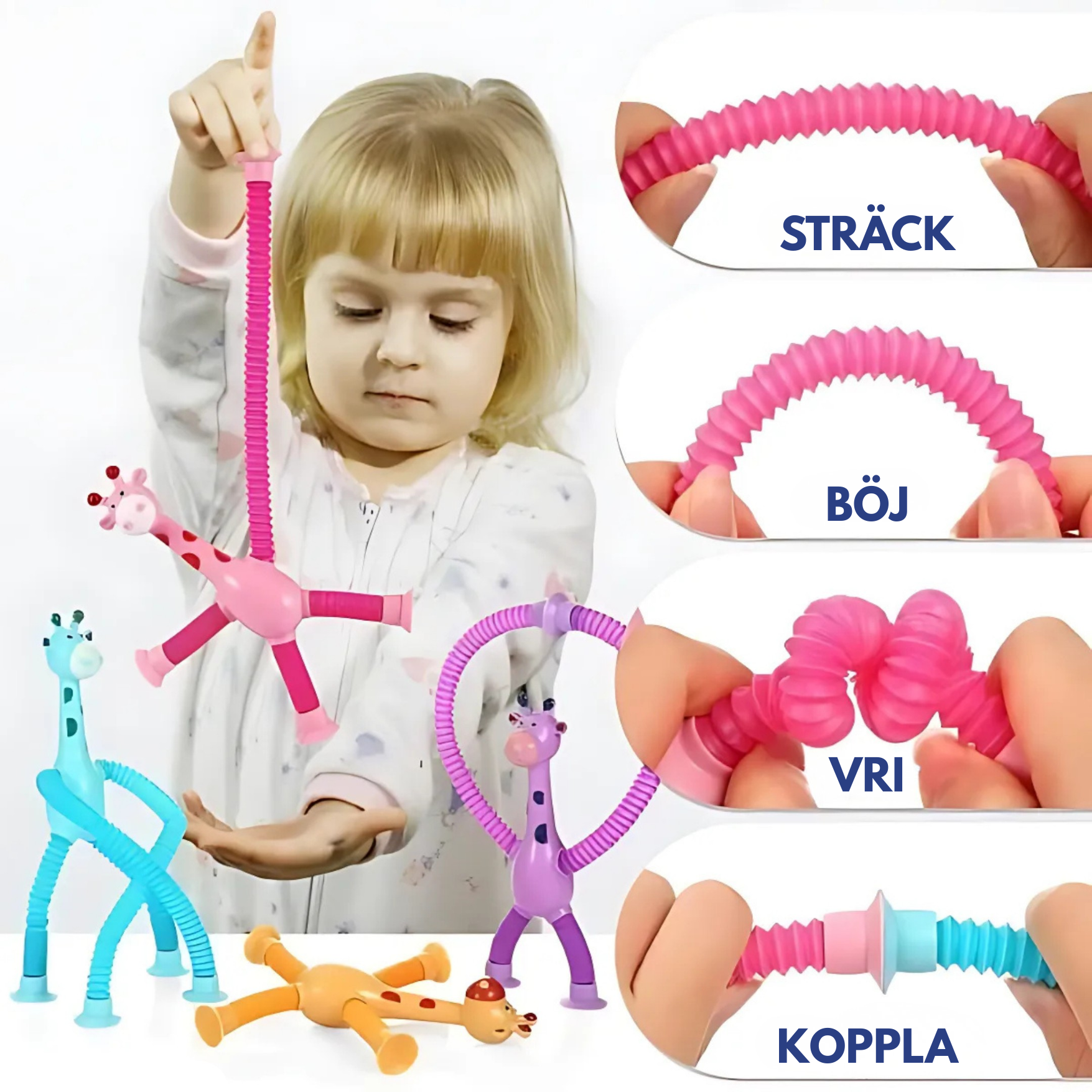 StretchyGiraffe™ – Sensorisk sug-leksak