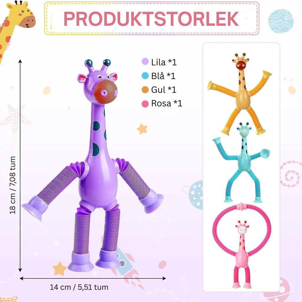 StretchyGiraffe™ – Sensorisk sug-leksak